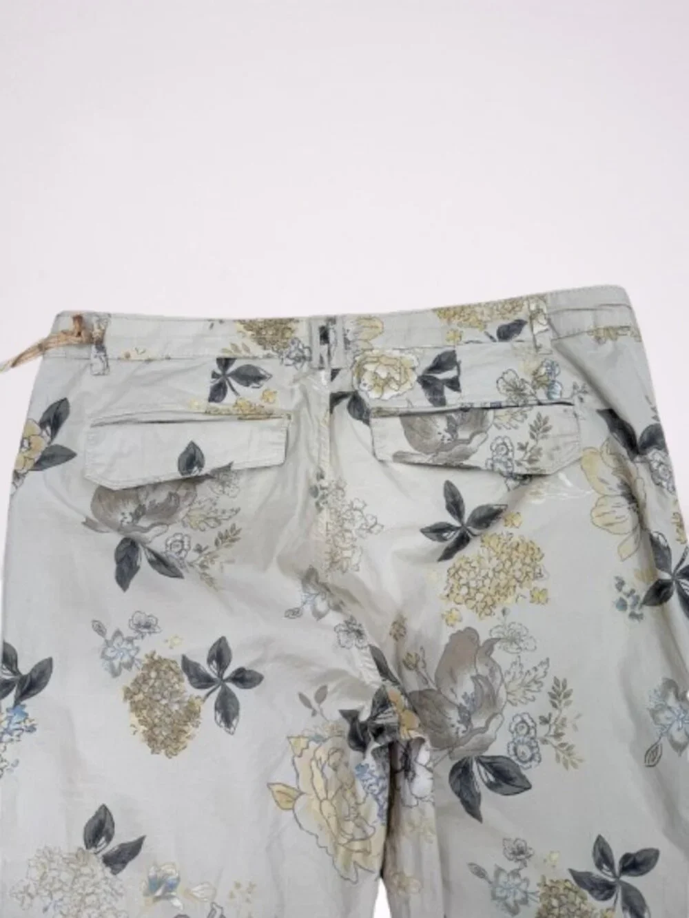 Democracy NWT Cotton Blend Floral Cargo Pants Rolled Cuff Size 14 - Picture 6 of 9